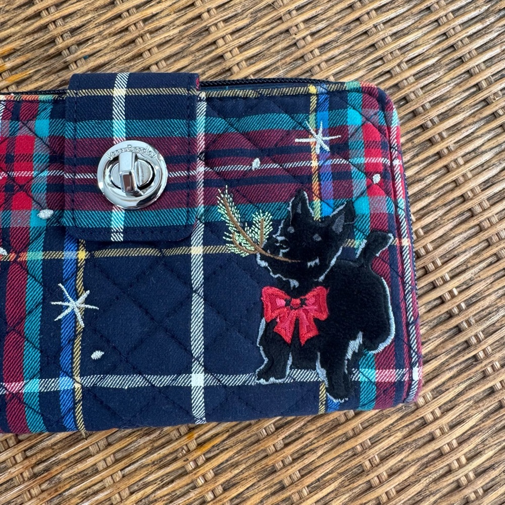 Vera Bradley Plaid Wallet Scottie Dog